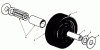 Toro 30136 - 36" Side Discharge Mower, 1987 (7000001-7999999) Spareparts CASTOR WHEEL ASSEMBLY NO. 27-1050 (OPTIONAL)