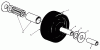 Toro 30136 - 36" Side Discharge Mower, 1989 (9000001-9999999) Spareparts CASTOR WHEEL ASSEMBLY NO. 27-1050 (OPTIONAL)