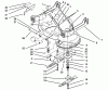 Toro 30137 - 37" Recycler Mower, 1994 (490286-491035) Spareparts DECK & SPINDLE ASSEMBLY