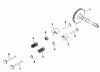 Toro 30544 (117/120) - 44" Side Discharge Mower, Groundsmaster 117/120, 1992 (200001-299999) Spareparts CAMSHAFT AND VALVES-ENGINE KOHLER MODEL NO. M18QS-24657