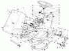 Toro 30544 (117/120) - 44" Side Discharge Mower, Groundsmaster 117/120, 1992 (200001-299999) Spareparts FRAME & STEERING ASSEMBLY