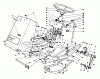 Toro 30544 (120) - 44" Side Discharge Mower, Groundsmaster 120, 1988 (800001-899999) Spareparts FRAME & STEERING ASSEMBLY