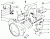 Toro 30575 - 72" Side Discharge Mower, 1991 (100001-199999) Listas de piezas de repuesto y dibujos ENGINE AIR HOUSING-ENGINE, ONAN MODEL NO. P220G, TYPE NO. 1/10808C