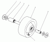 Toro 30555 (200) - 52" Side Discharge Mower, Groundsmaster 200 Series, 1990 (SN 00001-09999) Spareparts PHENOLIC WHEEL ASSEMBLY NO. 27-1050 (OPTIONAL)