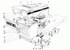 Toro 57017 - 25" Lawn Tractor, 1972 (2000001-2999999) Listas de piezas de repuesto y dibujos HOOD AND ENGINE ASSEMBLY