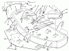 Toro 78230 - 42" Side Discharge Mower, 260 Series Yard Tractors, 1993 (3900001-3999999) Spareparts DECK ASSEMBLY