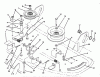 Toro 78230 - 42" Side Discharge Mower, 260 Series Yard Tractors, 1993 (3900001-3999999) Spareparts PULLEYS & IDLER ARM ASSEMBLY