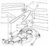 Toro 78370 - 52" Side Discharge Mower, 5xi Garden Tractors, 2002 (220000001-220999999) Listas de piezas de repuesto y dibujos PULLEY AND BELT ASSEMBLY