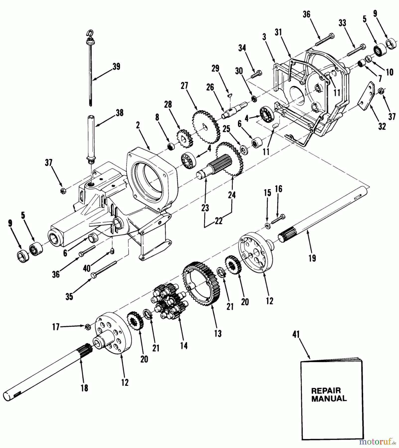  Toro Neu Mowers, Lawn & Garden Tractor Seite 1 01-14KE03 (C-145) - Toro C-145 Automatic Tractor, 1982 TRANSAXLE