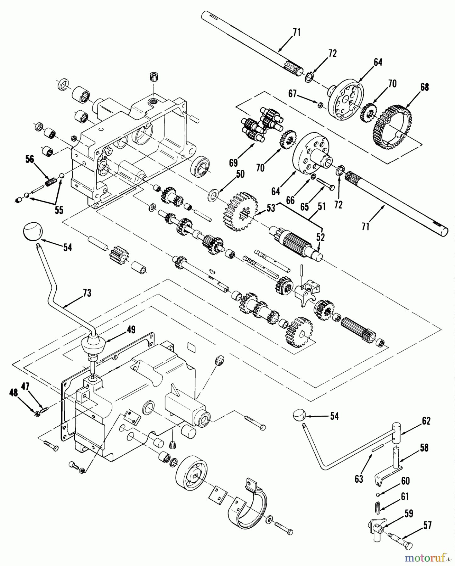  Toro Neu Mowers, Lawn & Garden Tractor Seite 1 01-11B803 (1100) - Toro 1100 Special Tractor, 1980 MECHANICAL TRANSMISSION-8 SPEED #2