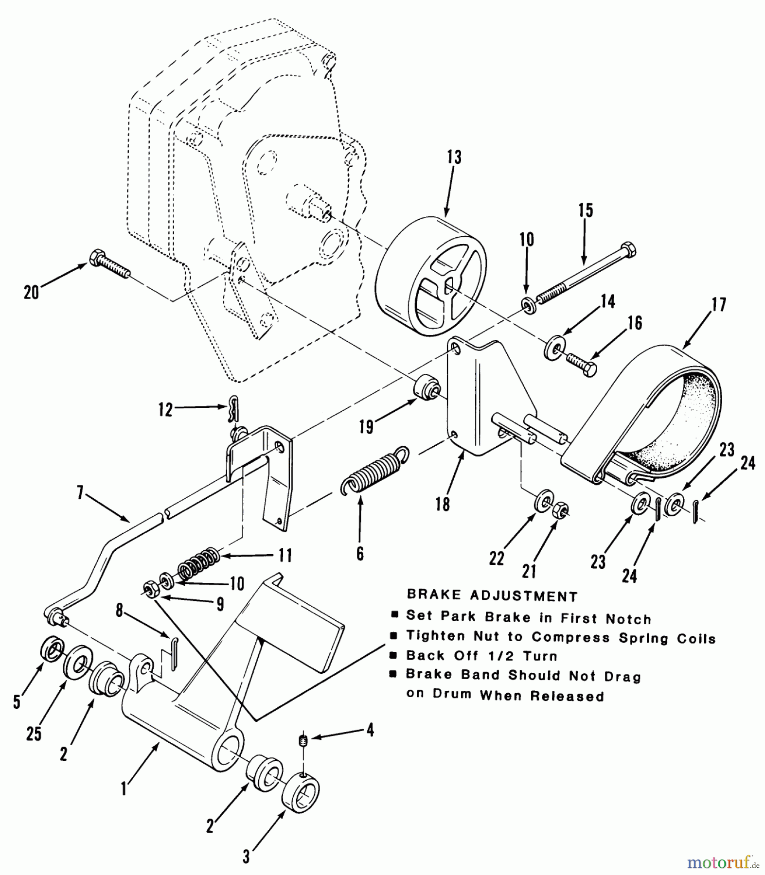  Toro Neu Mowers, Lawn & Garden Tractor Seite 1 01-14KE04 (C-145) - Toro C-145 Automatic Tractor, 1983 CLUTCH, BRAKE AND SPEED CONTROL LINKAGE #3