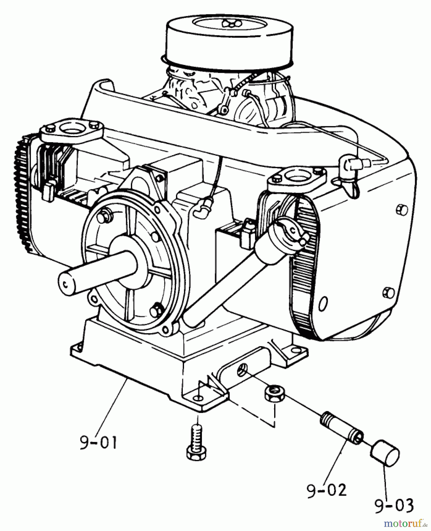  Toro Neu Mowers, Lawn & Garden Tractor Seite 1 1-0600 - Toro 18 hp AutomaticTractor, 1973 ENGINE