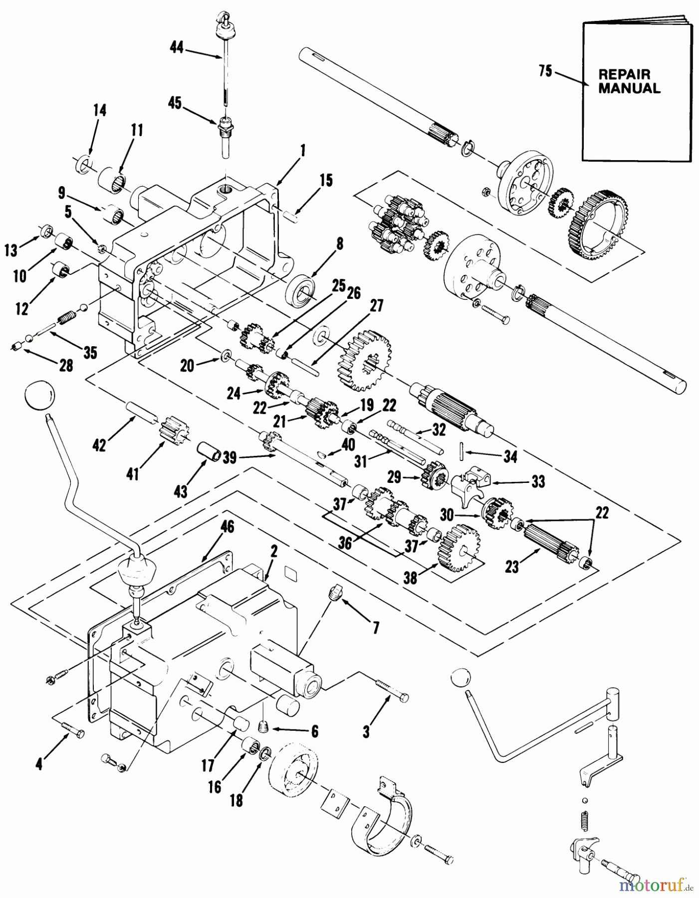  Toro Neu Mowers, Lawn & Garden Tractor Seite 1 11-14KE01 (C-145) - Toro C-145 Automatic Tractor, 1984 MECHANICAL TRANSMISSION-8-SPEED #1