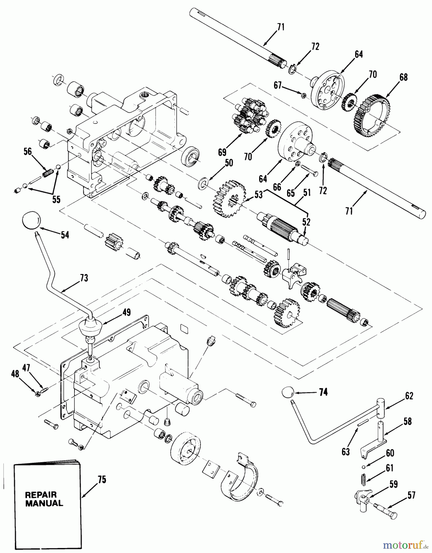  Toro Neu Mowers, Lawn & Garden Tractor Seite 1 11-17KE01 (C-175) - Toro C-175 Twin Automatic Tractor, 1984 MECHANICAL TRANSMISSION-8-SPEED #2
