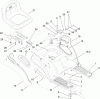 Toro 13AP62RP544 (SL500) - SL500 Super Lawn Tractor, 2007 (1B157H20701-) Spareparts SEAT AND FENDER ASSEMBLY