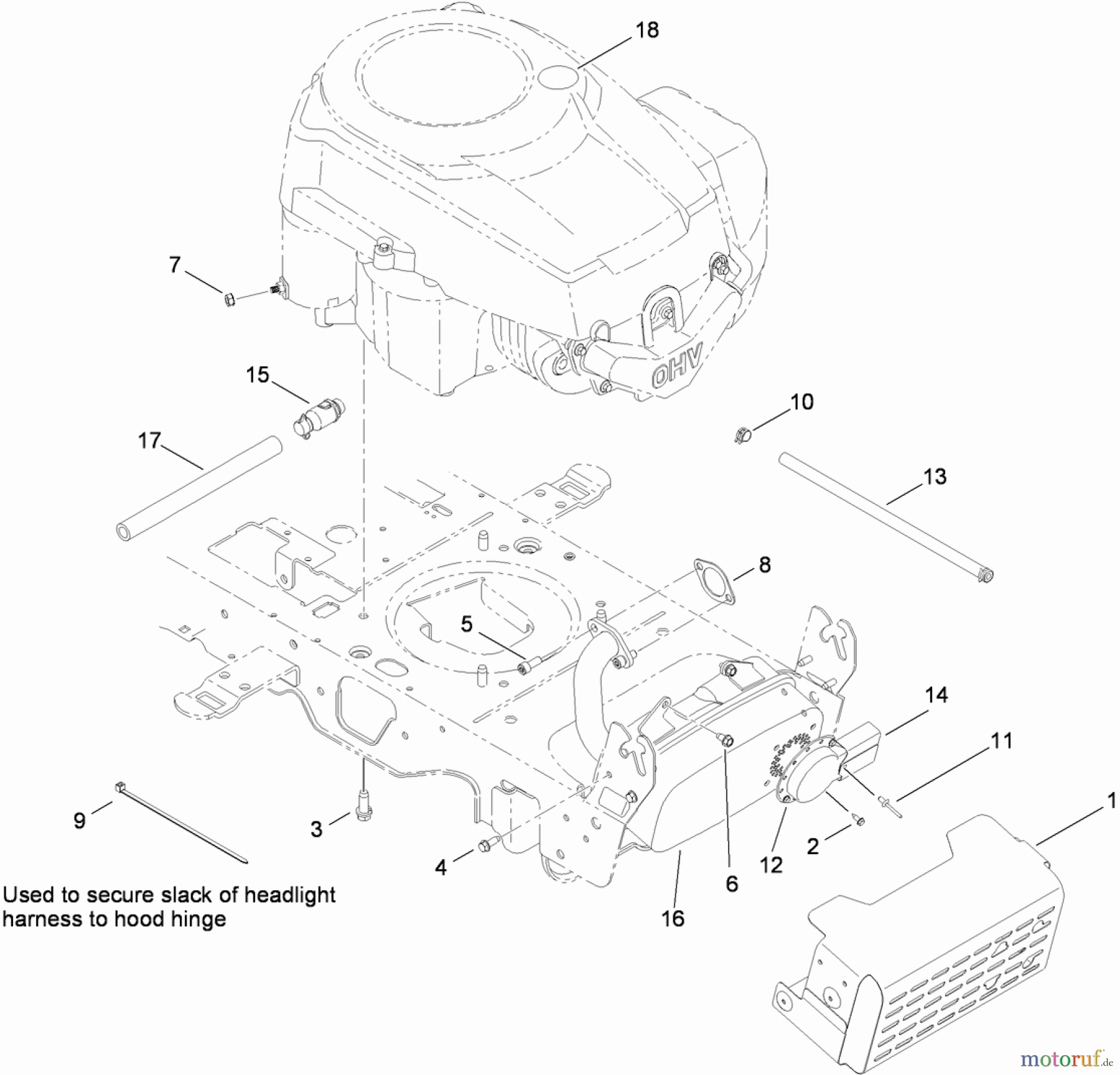  Toro Neu Mowers, Lawn & Garden Tractor Seite 1 13AX90RS848 (LX423) - Toro LX423 Lawn Tractor, 2012 (SN 1-1) MUFFLER AND SHIELD ASSEMBLY
