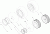 Toro 14AQ81RP048 (GT2200) - GT2200 Garden Tractor, 2008 (SN 1-) Spareparts FRONT AND REAR WHEEL ASSEMBLY