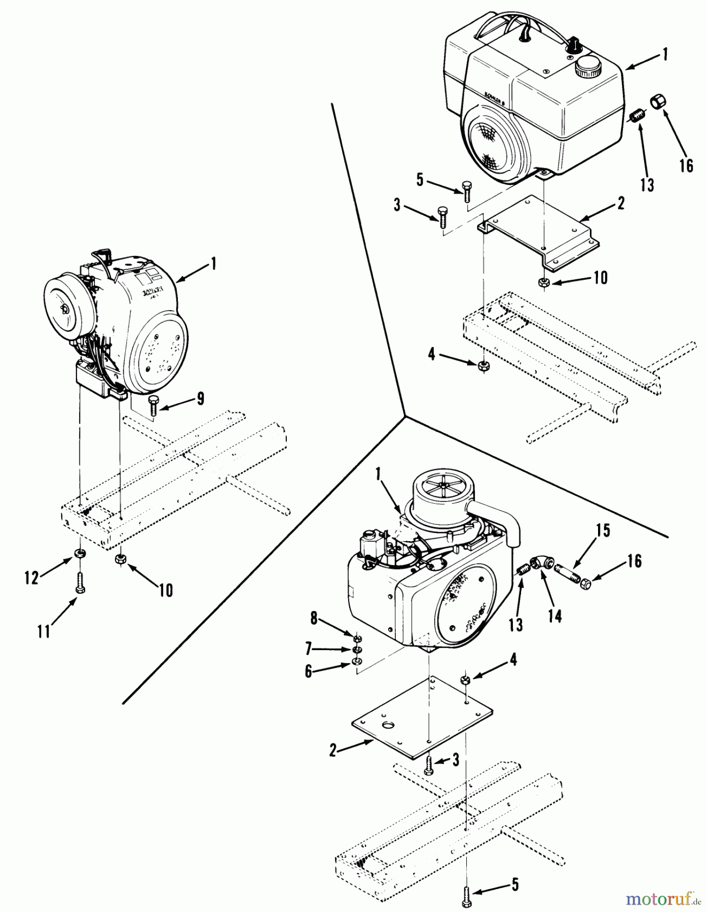  Toro Neu Mowers, Lawn & Garden Tractor Seite 1 31-18KE01 (418-A) - Toro 418-A Garden Tractor, 1987 ENGINES