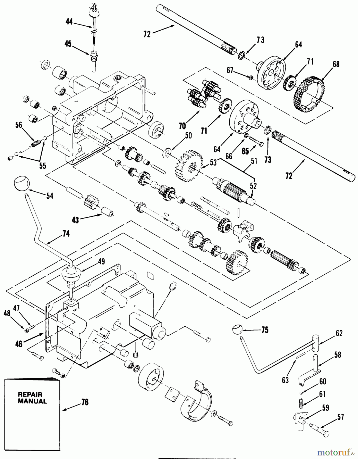  Toro Neu Mowers, Lawn & Garden Tractor Seite 1 31-18KE01 (418-A) - Toro 418-A Garden Tractor, 1987 MECHANICAL TRANSMISSION-8-SPEED #2