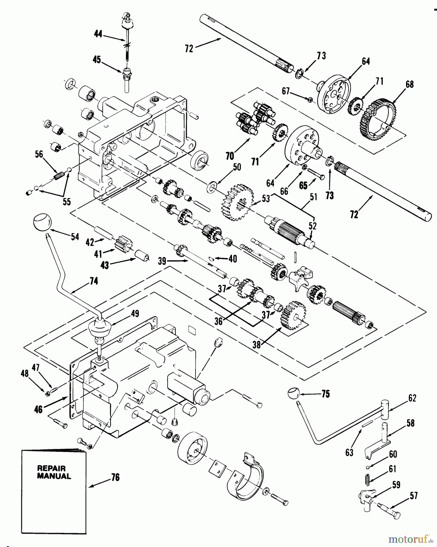  Toro Neu Mowers, Lawn & Garden Tractor Seite 1 31-16K804 (416-8) - Toro 416-8 Garden Tractor, 1988 MECHANICAL TRANSMISSION-8-SPEED #2