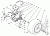 Toro 22-14O502 (244-5) - 244-5 Yard Tractor, 1992 (2000001-2999999) Listas de piezas de repuesto y dibujos REAR WHEEL AND TRANSMISSION ASSEMBLY