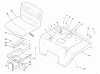 Toro 22-14OE01 (244-H) - 244-H Yard Tractor, 1991 (1000001-1999999) Spareparts FENDER AND SEAT ASSEMBLY