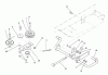 Toro 22-14OE01 (244-H) - 244-H Yard Tractor, 1991 (1000001-1999999) Spareparts IDLER AND PEDAL SHAFT ASSEMBLY
