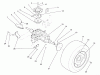 Toro 22-14OE01 (244-H) - 244-H Yard Tractor, 1991 (1000001-1999999) Spareparts REAR WHEEL AND TRANSMISSION ASSEMBLY