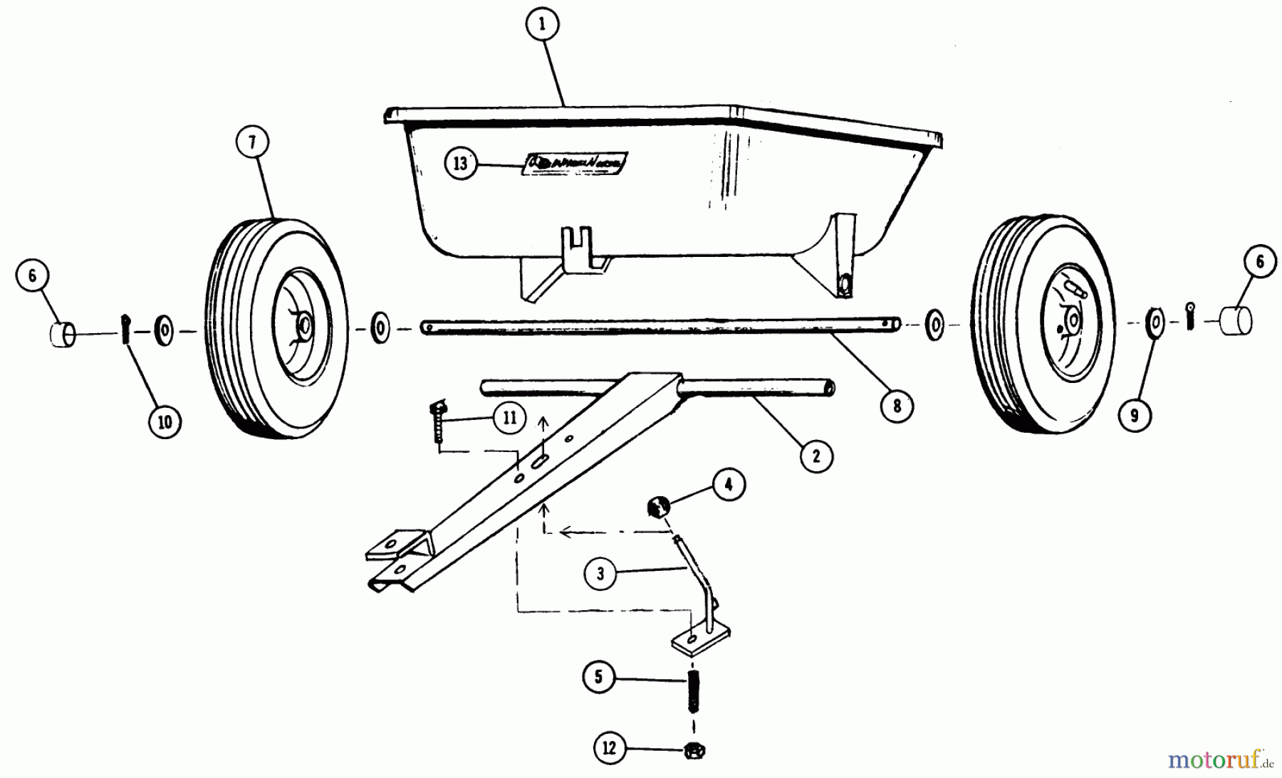  Toro Neu Utility Carts LTD-244 - Toro 5.5 Cubic Foot Cart, 1967 PARTS LIST-DUMP TRAILER MODEL 7-2211 (FORMERLY LTD-244)