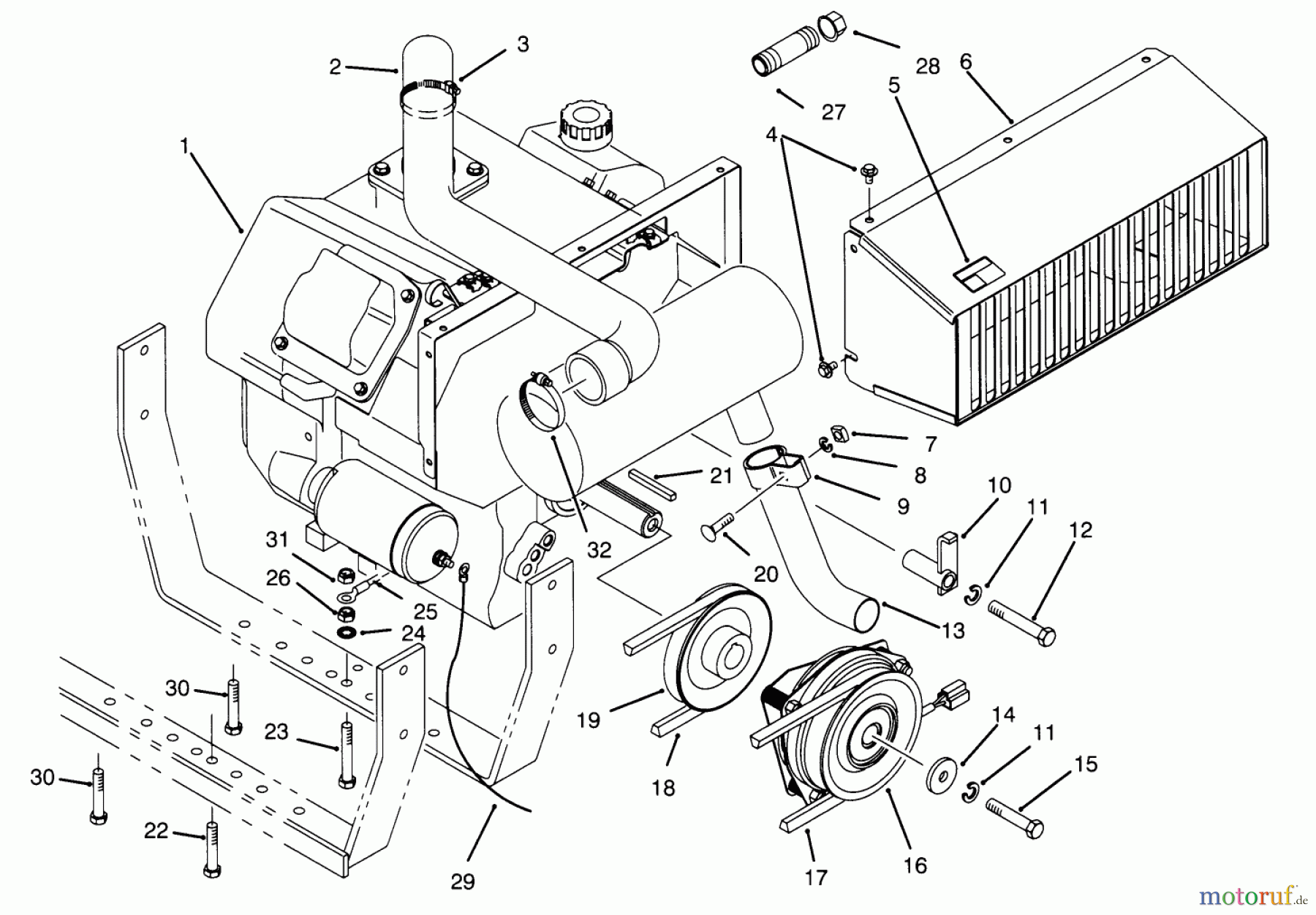  Toro Neu Mowers, Lawn & Garden Tractor Seite 1 30610 (120) - Toro Proline 120, 1994 (490001-499999) ENGINE ASSEMBLY