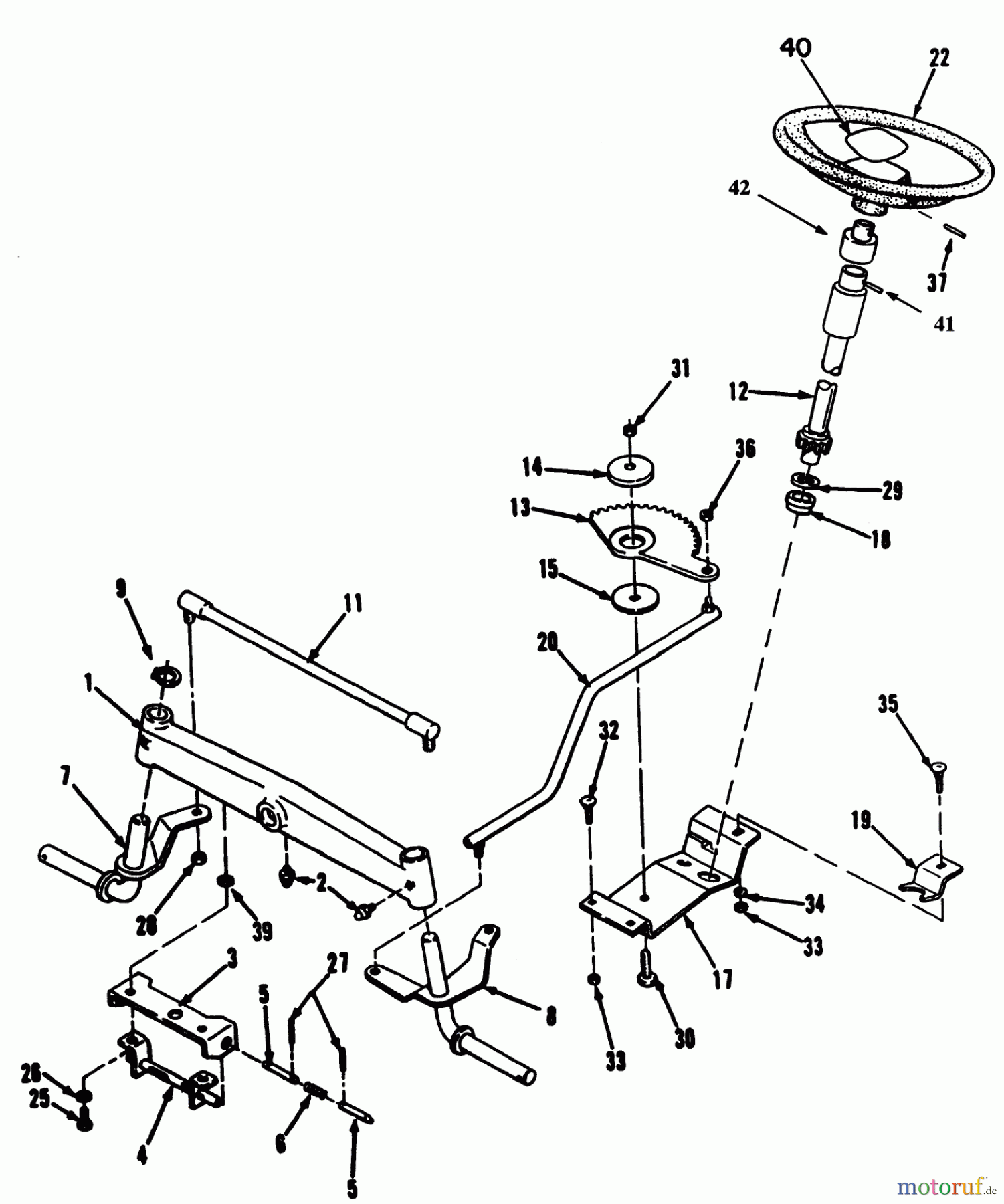  Toro Neu Mowers, Lawn & Garden Tractor Seite 1 32-12O503 (212-5) - Toro 212-5 Tractor, 1992 (2000001-2999999) FRONT AXLE & STEERING ASSEMBLY