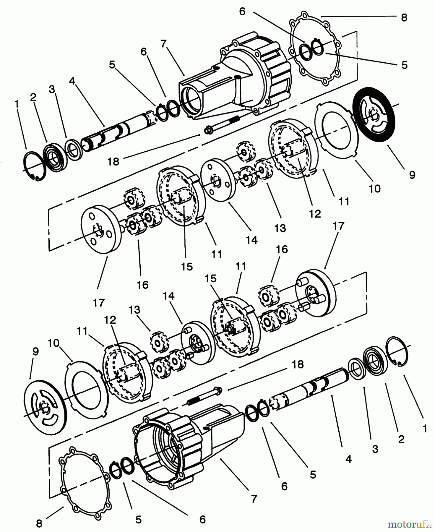  Toro Neu Mowers, Lawn & Garden Tractor Seite 1 32-12OE03 (212-H) - Toro 212-H Tractor, 1992 (2000001-2999999) TRANSMISSION EATON MODEL 751-042 #2