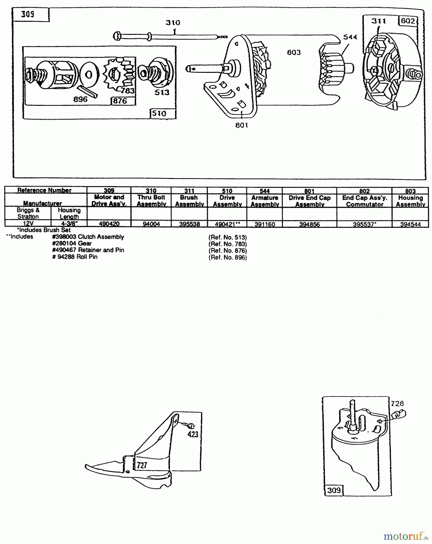  Toro Neu Mowers, Lawn & Garden Tractor Seite 1 32-120EA1 (212-H)- Toro 212-H Tractor, 1991 (1000001-1999999) ENGINE BRIGGS AND STRATTON MODEL 281707-0226-01 #3