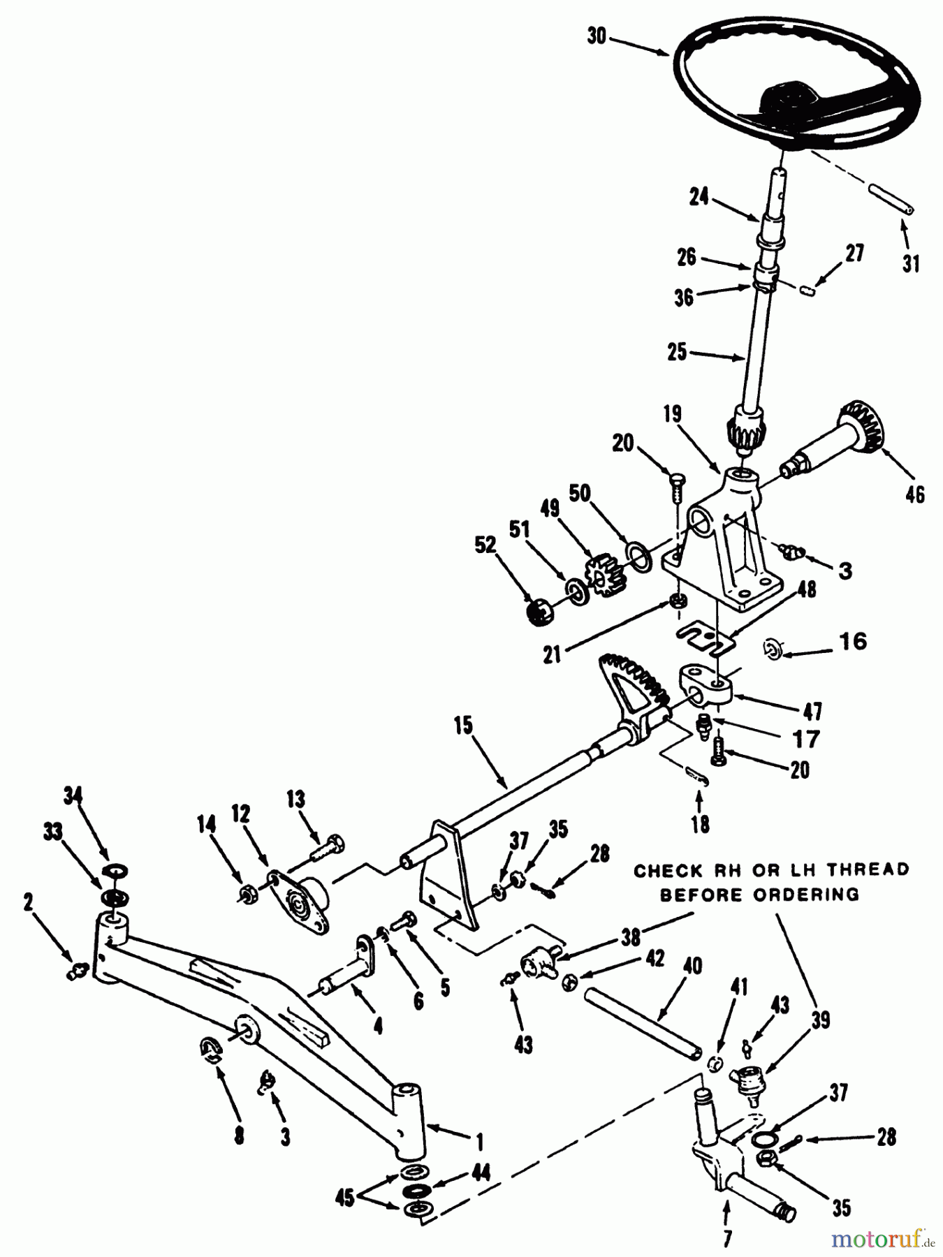  Toro Neu Mowers, Lawn & Garden Tractor Seite 1 41-20OE03 (520-H) - Toro 520-H Garden Tractor, 1992 (2000001-2999999) FRONT AXLE AND STEERING