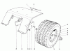 Toro 55003 (800) - 800 Recoil Lawn Tractor, 1970 (0000001-0999999) Pièces détachées REAR TIRE AND FENDER ASSEMBLY