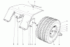 Toro 55256 (888) - 888 matic Tractor, 1971 (1000001-1999999) Listas de piezas de repuesto y dibujos REAR TIRE AND FENDER ASSEMBLY