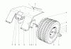 Toro 55275 (888) - 888 matic Tractor, 1972 (2000001-2999999) Listas de piezas de repuesto y dibujos REAR TIRE AND FENDER ASSEMBLY