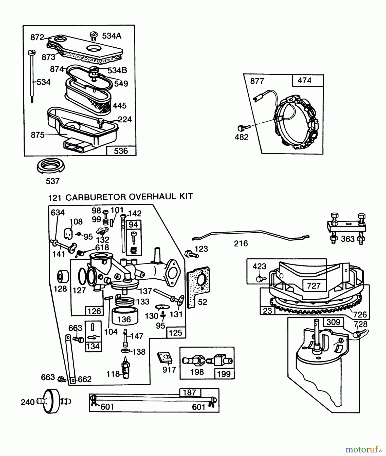 Toro Neu Mowers, Lawn & Garden Tractor Seite 1 57360 (11-32) - Toro 11-32 Lawn Tractor, 1985 (5000001-5999999) ENGINE BRIGGS & STRATTON MODEL 253707-0157-01 (MODEL 57360) #2