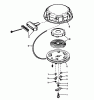 Toro 57305 - 32" Lawn Tractor, 1978 (8000001-8999999) Spareparts REWIND STARTER NO. 590479
