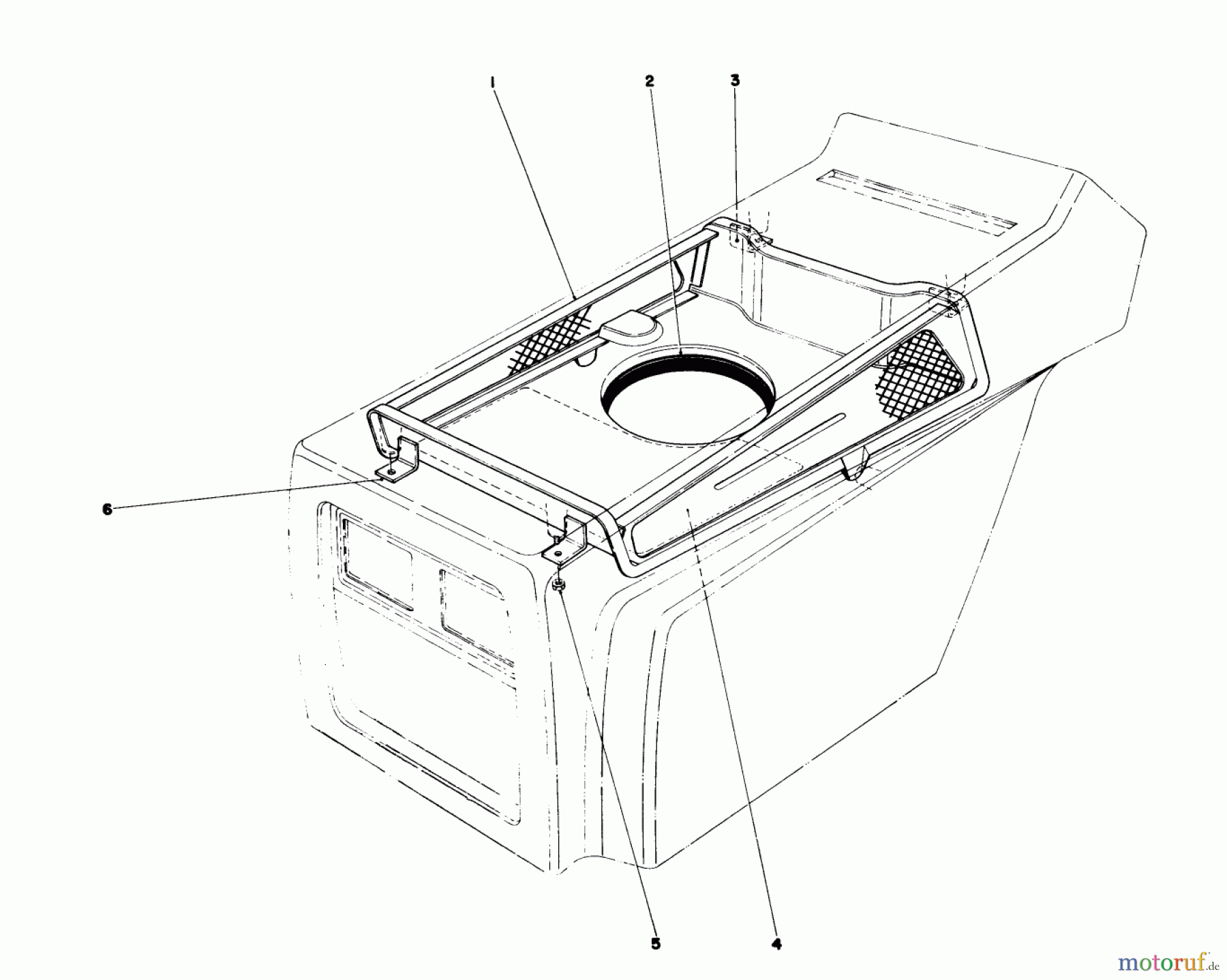  Toro Neu Mowers, Lawn & Garden Tractor Seite 1 57356 (11-42) - Toro 11-42 Lawn Tractor, 1985 (5000001-5999999) HOOD DUCT ASSEMBLY