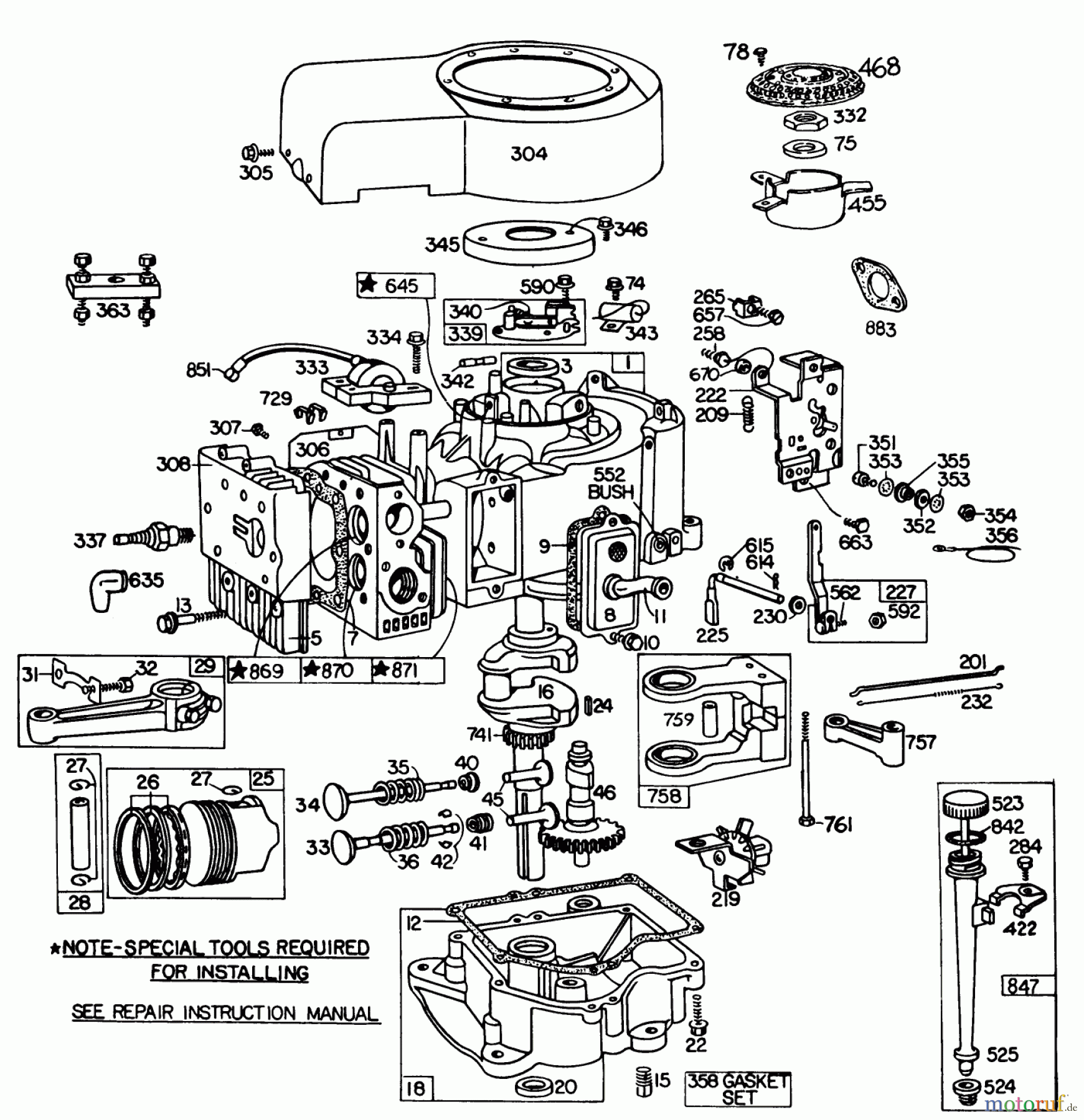  Toro Neu Mowers, Lawn & Garden Tractor Seite 1 57380 - Toro 8 hp Front Engine Rider, 1980 (0000001-0999999) ENGINE BRIGGS & STRATTON MODEL 252707-0177-01 (MODEL 57385) #2