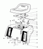Toro 57410 - 12 hp Electric Start Lawn Tractor, 1988 (8000001-8999999) Listas de piezas de repuesto y dibujos REAR BODY & SEAT ASSEMBLY
