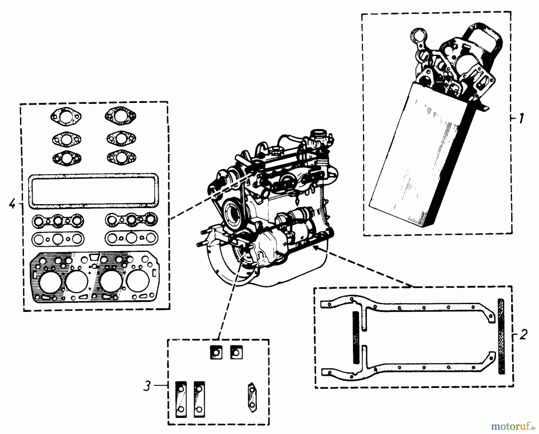  Toro Neu Mowers, Lawn & Garden Tractor Seite 1 61-20RG01 (D-250) - Toro D-250 10-Speed Tractor, 1976 GASKET SETS