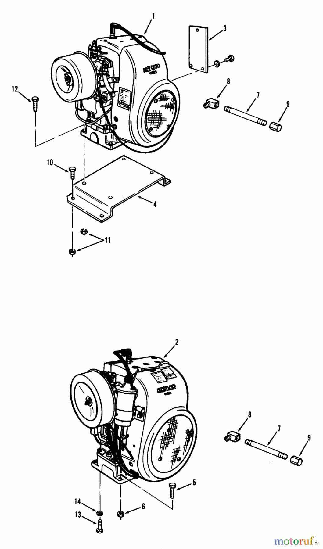  Toro Neu Mowers, Lawn & Garden Tractor Seite 1 71-07K801 (B-60) - Toro B-60 8-Speed Tractor, 1977 ENGINES