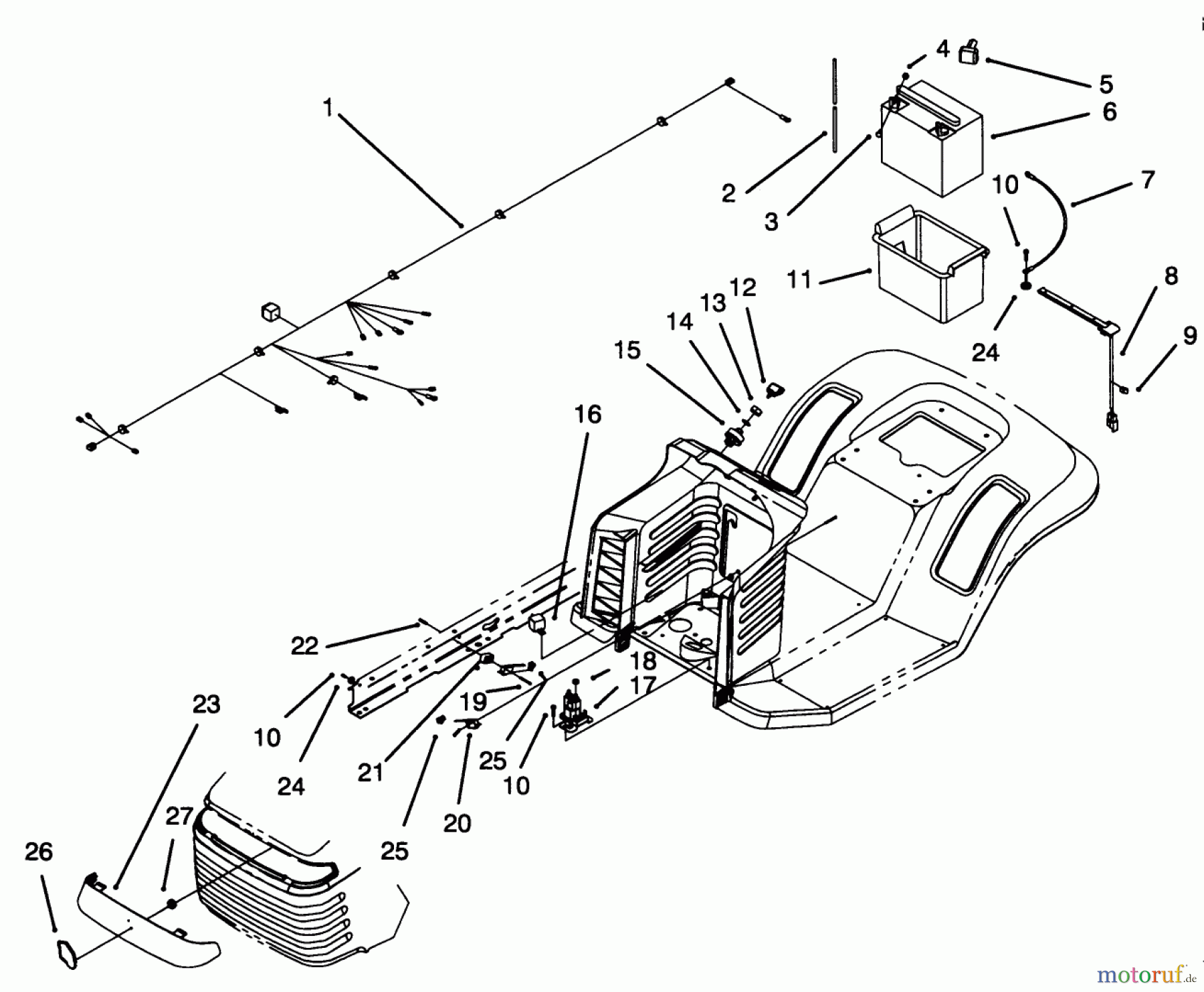  Toro Neu Mowers, Lawn & Garden Tractor Seite 1 71182 (12-32XL) - Toro 12-32XL Lawn Tractor, 1994 (4900001-4999999) ELECTRICAL ASSEMBLY