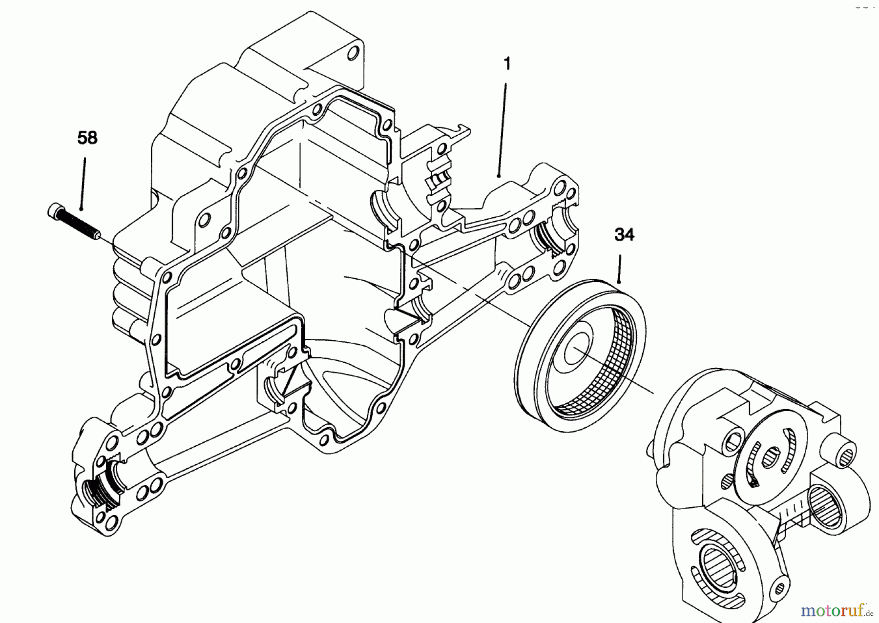  Toro Neu Mowers, Lawn & Garden Tractor Seite 1 71192 (15-44HXL) - Toro 15-44HXL Lawn Tractor, 1995 (5900001-5999999) HYDRO TRANSAXLE ASSEMBLY #4