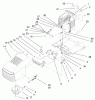 Toro 71197 (17-44HXL) - 17-44HXL Lawn Tractor, 1999 (9900001-9999999) Listas de piezas de repuesto y dibujos HOOD & TOWER ASSEMBLY