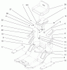 Toro 71199 (12-32XL) - 12-32XL Lawn Tractor, 2000 (200000001-200999999) Spareparts REAR BODY & SEAT ASSEMBLY