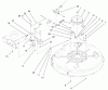 Toro 71209 (13-32XLE) - 13-32XLE Lawn Tractor, 2001 (210000001-210999999) Spareparts 32" DECK BLADE DRIVE & BRAKING COMPONENTS ASSEMBLY