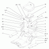 Toro 71209 (13-32XLE) - 13-32XLE Lawn Tractor, 2002 (220010001-220999999) Spareparts REAR BODY & SEAT ASSEMBLY